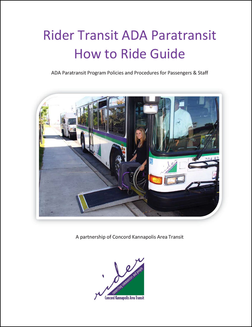 Rider Transit’s ADA Paratransit How to Ride Guide (English)